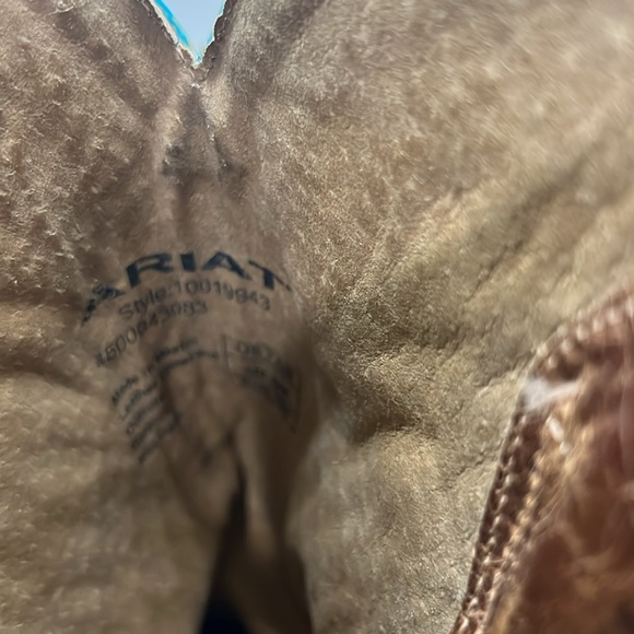 Ariat® Ladies Circuit Champion Floral Brown & Turquoise Boots - Picture 11 of 16